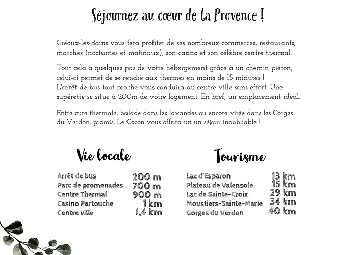 Le Cocon * Greoux-les-Bains